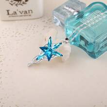 Lord Of The Ring/Arwen Evenstar/Elven Green Tree Leaf/Thorin Oakenshield Necklace Lord Of The Ring Pendant Necklace With Cubic Zirconia,Elvish Jewelry For Women2025 - Arwen Evenstar 項鍊-藍色 - 查看 4