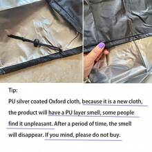 1pc Oxford Cloth Dust-Proof Cover For Outdoor Barbecue Grill - Suitable For Weber Q Series Grills, Also Fits Other Appliances, With Adjustable Drawstring