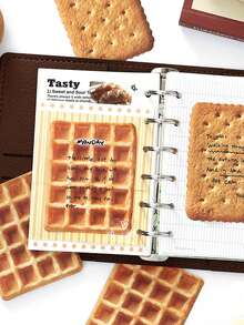 30 Stücke Keks-Motiv Haftnotizen, süße Dessert & Keks Themen Notizblock