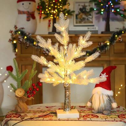 Agulhas de pinheiro, enfeites para árvores de Natal, luzes decorativas de bétula, adequadas para decoração de cenas de feriados em quartos e salas de estar, decoração de Natal, decoração de Natal, decoração de árvore de Natal, decoração de presente, decoração de Ação de Graças, casamento, decoração de casa, decoração de outono, decoração de aniversário para presentes, suprimentos para festas, jardim interno e externo, decoração de festival de feriado, decoração de Halloween, decoração de parede, enfeites de Halloween