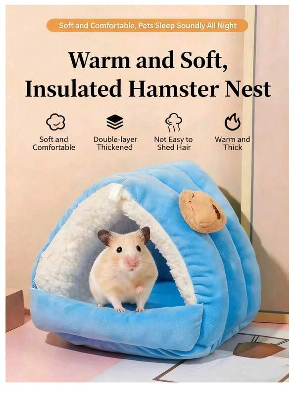 Hamster Cotton Nest, Warm Hamster Bed For Winter, Comfortable & Breathable Hamster Sleeping Bag