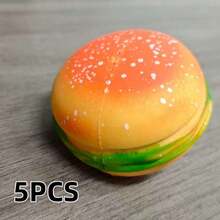 5pcs Simulated Hamburger Soft Toys: Elastic, Resilience And Adult Pressure Reduction
