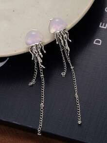 Luminous Jellyfish Tassel Earrings, Luxury Niche Design Earrings, Sweet & Cool Style Earrings For Women