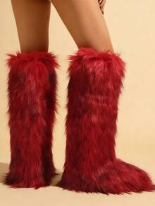 2025 Autumn/Winter New High Boots & Over-The-Knee Snow Boots, Warm Faux Fur Lined, Fashion Boots