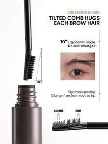 JUDYDOLL PRECISION BROW MASCARA, Lightweight Tinted Brow Gel, Natural Looking, Long-Lasting, Waterproof, Smudge-Proof, Buildable, Fluffy Brush Applicator, Suitable For Beginners, Everyday Wear - P03 Honey Brown - View 3