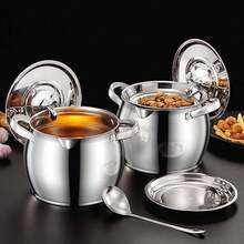 1,5L/2L/3,5L Edelstahl Ölfiltertopf, Haushalts-Kochölsieb, Küchen-Öltopf, Schmalzsieb, Ölflaschen-Aufbewahrungsbehälter