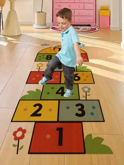 Cartoon Hüpfspiel selbstklebende Bodenaufkleber für Kindergarten, Kinderzimmer oder Wohnzimmer, Aufkleber, Wandtattoo, Vinyl-Aufkleber für Heimdekoration, Frühlingsdekoration Artikel erfrischen Ihr Zuhause, Rama Dekorationsaufkleber Geschenke Geburtstag Abschluss Schuldekoration Schulüberraschung Schlafsaaldekoration Rückkehr zur Schule Raumdekoration Schulmaterial Bodenfliesen Bodenbelag Selbstklebende Bodenfliesen Wohnzimmerdekoration Küche