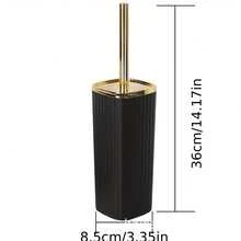 Set de perii de toaletă rotative la 360°, 1 buc., rezistente la coroziune, mâner extra lung, perie de curățare a băii cu suport compact, dispozitiv de curățare a toaletei multifuncțional - Multicolor - Vizualizare 2