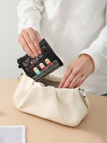 1pc Mini Portable Mesh Medicine Bag Printed With"Medicine" Letters And Cross Pattern, First Aid Kit Medical Emergency Kits Organizer Outdoor Household Medicine Pill Storage Bag For Travel Storage Bag, Makeup Bag, Cosmetic Bag, Vacation Organizer, Skincare Bag, Lip Oil Storage Bag, Mother's Day Gift, Birthday Gifts, Bathroom Storage, Student Dormitory Wash Bag, Gift To Wife, Family, Friends, Makeup Bag, Bag, Make Up Pouch, Travel Essentials, Makeup Bag, Cosmetic Bag, Large Capacity, Large Makeup Bag,Christmas Gifts,Pouch,Travel,Gifts For Women,Women's Necessaire,Travel Essential,Pouch,Clutch / Small Handbag,Necessaire,Makeup Organizer,Makeup Organize,Pouch,Brush Holder,Mini Pouch,Large Capacity Pouch