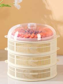 Multi-Layer Cartoon Cat Hollow Mesh Food Cover With Lid, Versatile For Dining Table, Keeps Food Fresh, Summer Anti-Fly & Insect