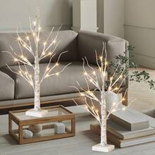 LED Birch Tree Lamp With Realistic Branches - Perfect For Creating Festive Atmosphere Anywhere At Home