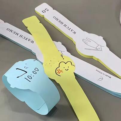 2/4pcs Wearable Watch Notes - Reusable Adhesive Back, Writing Surface With Ergonomic Design, Suitable For School, Office, Scheduling And Meeting Reminders, Task Management, Modern Organizer, Smooth Writing, Busy Personal Reminder Tool [Mixed Shipping]
