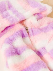 PETSIN 1pc Plush Pet Coat - Multicolor - View 3