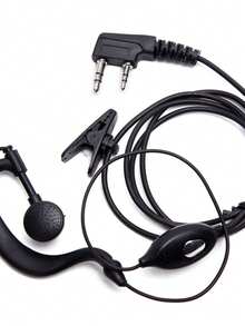 Baofeng Walkie Talkie Earphone Cable, Universal Wireless Earphone Microphone Accessories, K-Type Ear-Hook Style