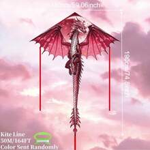 3D 切割神秘冰龙风筝 - 耐用涤纶，适合户外海滩和公园娱乐，创意节日礼物，最佳选择，完美礼物（包括 100 米风筝线）（由于美化，图片未显示风筝线）