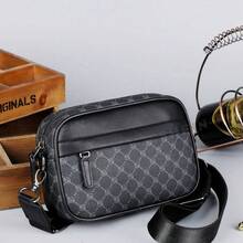 Men's Fashion Casual Crossbody Bag Large Capacity Youth Gift Street Style Horizontal New Model SH76-5 - Black - View 1