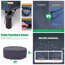 Gris - 96" de diámetro x 27,5" de alto