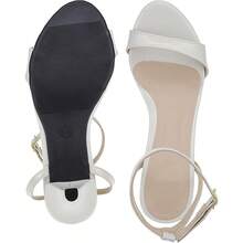 Women's Sandal Thin Heel Elegant Party Round Toe High 13-134 - 白色 - 查看 6