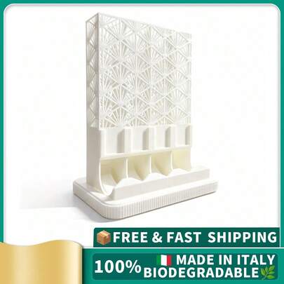 ORIZZONTE Universele 2-delige, monteerbare houder voor koffiecapsules, 4 compartimenten, ruimtebesparende dispenser voor op het aanrecht, capsulehouder compatibel met Original Espresso – tot 40 capsules, 100% gemaakt in Italië, verzending vanuit Italië