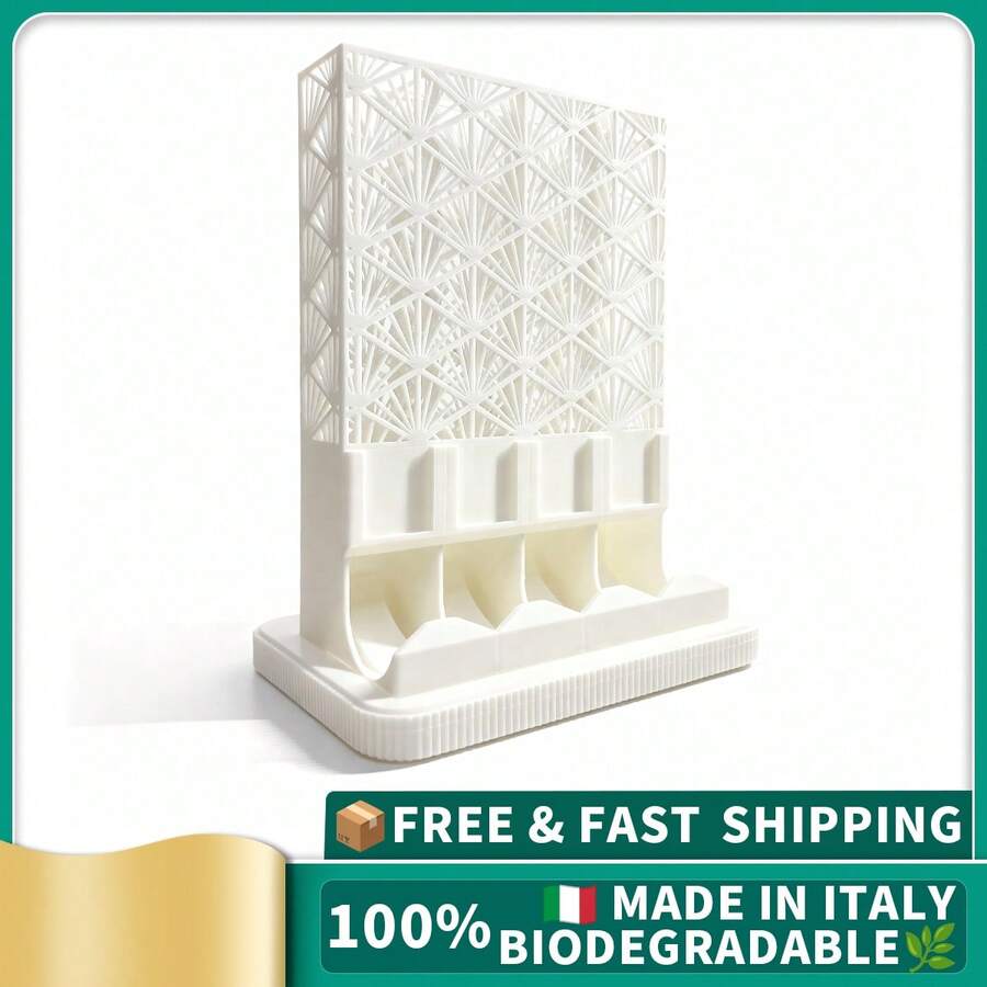 ORIZZONTE Generic 2-Piece Assemblable Coffee Capsule Holder, 4 Compartments, Space-Saving Countertop Pod Dispenser, Capsule Container Compatible With Original Espresso – Up To 40 Capsules, 100% Made In Italy, Shipping From Italy