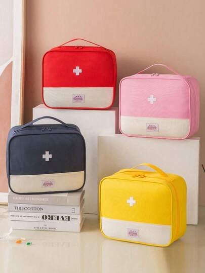 Portable Medical Bag For Medicines With Multiple Compartments, Suitable For Travel, Health & Emergency Use For Outdoor Camping Hiking Travel Emergency,Multifunction Emergency Medicine Storage Bag For Lipstick, Brush, Skincare, Mobile Phone, Coin, Small Items, For Home,Gift,Vacation And Festival Halloween Christmas Multifunctional Use,Boho Vibes Medicine Bag Medicine Organizer Travel Essentials First Aid Bag