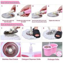 Mop And Bucket Set Pink - Hồng - Xem 6