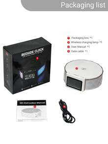 1 Pezzo Sveglia con Ricarica senza fili Veloce 15W, Sveglia Digitale con Altoparlante, Lampada da Notte per Camera da Letto, Luce Notturna RGB a 5 Colori, Modalità Snooze, Sveglie per Camera da Letto, Lampada da Comodino, Lampada Decorativa da Scrivania, Regali Creativi, Camera da Letto, Stagione Scolastica, Uffici (NB: La Funzione di Ricarica senza fili Supporta Solo Prodotti Compatibili con la Ricarica senza fili)