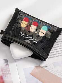 1pc Mini Portable Mesh Medicine Bag Printed With"Medicine" Letters And Cross Pattern, First Aid Kit Medical Emergency Kits Organizer Outdoor Household Medicine Pill Storage Bag For Travel Storage Bag, Makeup Bag, Cosmetic Bag, Vacation Organizer, Skincare Bag, Lip Oil Storage Bag, Mother's Day Gift, Birthday Gifts, Bathroom Storage, Student Dormitory Wash Bag, Gift To Wife, Family, Friends, Makeup Bag, Bag, Make Up Pouch, Travel Essentials, Makeup Bag, Cosmetic Bag, Large Capacity, Large Makeup Bag,Christmas Gifts,Pouch,Travel,Gifts For Women,Women's Necessaire,Travel Essential,Pouch,Clutch / Small Handbag,Necessaire,Makeup Organizer,Makeup Organize,Pouch,Brush Holder,Mini Pouch,Large Capacity Pouch