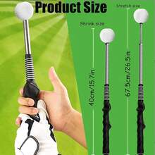 Entrenador de Golf, Palos Telescópicos, Ayuda de Entrenamiento de Swing de Golf Retráctil, Agarre de Entrenamiento de Golf para Golfistas Diestros y Zurdos - Azul cielo - Ver 7