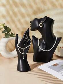 قطعة واحدة نموذج جسم إنساني سوار، قفاز، خاتم، حامل مجوهرات سوار، مناسب لتخزين مستحضرات التجميل والمكاتب والاكسسوارات للنساء، منظم تخزين للسفر والهدايا عودة للمدرسة - متعدد الألوان - مشاهدة 3