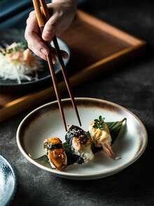 2/4pcs Creative Splatter Ceramic Dinner Plates, 8 Inch, Japanese Style Salad Plate, Breakfast Plate, Round Ceramic Dinner Plate, Minimalist Tableware Set, Dessert Plate, Kitchen & Dining Plate, Bread Plate, Suitable For Home Kitchen, Pasta, Fruit Dessert, Steak, Dining, Kitchen Supplies, Tableware Accessories, Oven & Microwave