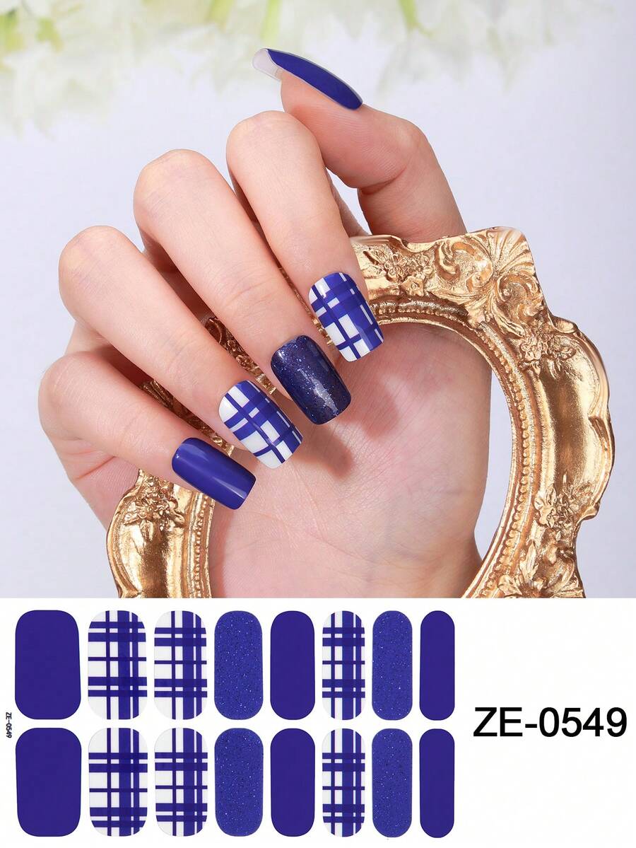 Adesivi per unghie in gel senza cottura, pellicola per olio per unghie impermeabile, adesivi per unghie di colore solido, polvere di cipolla verde, sfumatura di colore, adesivo completo