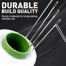 Big Eye Steel Sewing Needles Kit, 2025 New Stainless Steel Needles For Hand Sewing, 34pcs Big Eye Steel Needles Set - Long & Thin Handmade Quilting & Sewing Needles Kit For DIY Sewing - Multicolor - View 5
