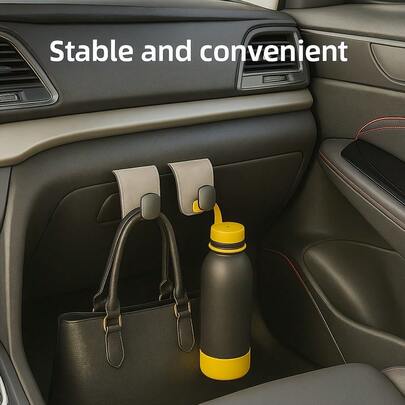 Metal Car Seat Headrest Hook With Durable Front Seat Storage Hanger, Plush Lining For Gentle Contact, Non-Slip Backing, Secures Bags, Umbrellas, Garments, Accessories In Passenger Glove Box And Front Seat, Ideal Car Organization Accessory For Road Trips, Daily Commute, Family Travel, SUVs And Sedans, Easy Installation, Stylish Interior Upgrade, Hidden Under Headrest Hook, Keeps Essentials In Reach, Prevents Clutter, Multipurpose Hanging Organizer For Car Interior, Travel Convenience, Front Seat Accessibility, Passenger Comfort, Vehicle Storage Solution, Versatile Car Clip Hook For Tidy Cabin, Premium Metal Construction With Soft Interior Guard, Practical Gift For Car Lovers, Seasonal Home And Travel Ready Accessory For Spring And Summer Comforts
