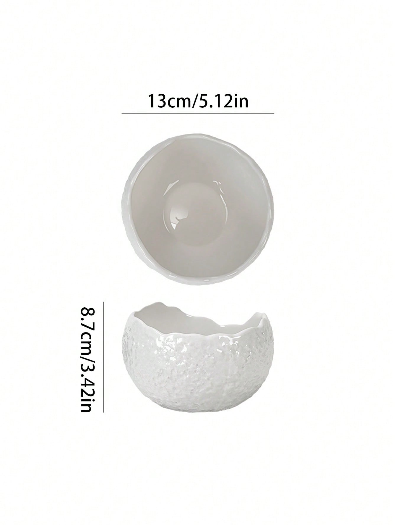 1 قطعة طبق خزفي عميق غير متماثل، طبق سلطة، طبق أطب...