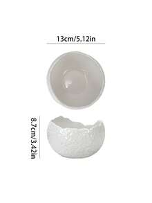 1pc Asymmetrical Ceramic Deep Plate, Salad Plate, Matte Finish Cold Dish Plate, Fruit Salad Bowl, Creative Western Dining Plate, Snack Plate, Suitable For Home Daily Tableware, Party Gathering Plate, Dessert Plate, Gift, Holiday Decor