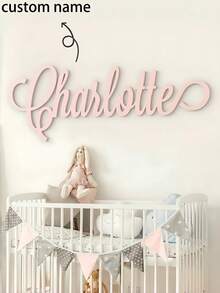 Letrero de Nombre de Madera Personalizado Letras de Madera 3D Decoración de Pared Fondo Boho Personalizado para Guardería Dormitorio de Niños Boda - Multicolor - Ver 17