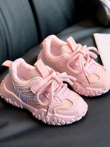 1 Pair Of Fashionable And Casual Baby Sports Shoes, Suitable For Both Boy And Girl To Wear Outdoor Running Shoes, The New Four Season Baby Board Shoes, And The 2025 New Comfortable, Breathable, And Non Slip Shoes - Pink - View 4