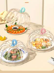 New Pumpkin Shaped Food Cover, Transparent PET Dish Cover, Keeps Food Warm, Dust & Insect Proof