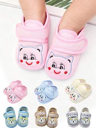 ถุงเท้าเด็กวัยหัดเดินพื้นนิ่ม 1 คู่ ลายการ์ตูนน่ารัก รูปสัตว์ เด็กหญิง เด็กชาย เด็กทารก หัดเดินครั้งแรก 0-6 6-12 เดือน 1 ขวบ ถุงเท้ากันลื่นพื้นนิ่ม