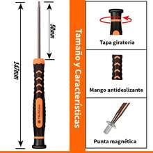 Timotech Juego de 10 Desaramdores, Juego de Destornilladores Torx T2-T15, Detornilladores Magnéticos de  Torx Pequeños T2 T3 T4 T5 T6 T7 T8 T9 T10 T15, Herramientas Estrella para , PS3 - 1 - Ver 3