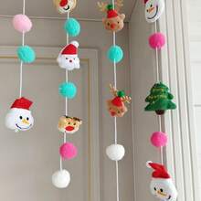1pc Christmas Ins-Style Girly Doorway Curtain, Decorative Hanging Curtain For Hallway, Balcony, Room Door - Creative Ceremonial Decor - Multicolor - View 7