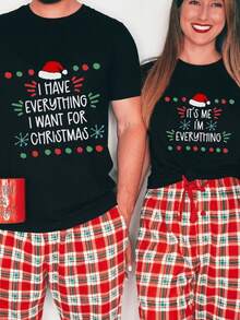 1 Piece Fun Christmas Couple's Matching T-Shirts - Soft, Breathable & Comfortable, Perfect Gift For Parents And Friends - The Men - View 2