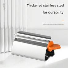 1 Peça Espremedor de Pasta de Dente de Aço Inoxidável, Dispensador Manual de Pasta de Dente, Dispensador e Caixa de Armazenamento de Pasta de Dente Sem Eletricidade