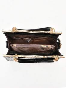 Women's Handbag, Fashionable And Elegant, Mom Bag, Large Capacity For Middle-Aged, High-End Quality, Shoulder & Crossbody Bag - Black - View 6