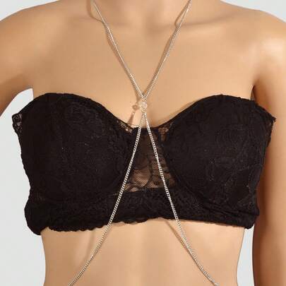 Silver Chain Body Jewelry Layered Chest Harness Belly Sexy Body Chain Beach Accessories