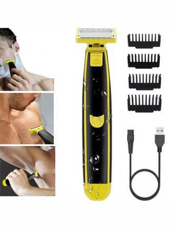 Electric Shaver For Men And Women Portable Full Body Trimmer USB T-Blade Shaver For Beard Armpit Leg Chest Hair Removal