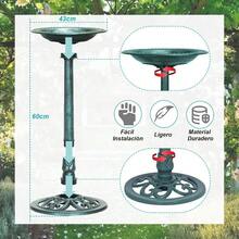 Bao para pjaros, Bebedero para Aves de Gran Capacidad con Base Gruesa, Fcil de Instalar, Fuerte Resistencia a la oxidacin y Fuerte, para Amantes de Las Aves, para Exteriores, jardn - inicial - Ver 4