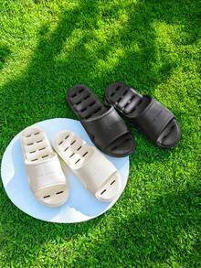 1 Paar unisex Badezimmer Hausschuhe, Sommer Innen Zuhause Paar rutschfeste schnell trocknende EVA Sandalen