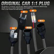 Heyword 2pcs Upgrade 9005/HB3 9006/HB4 H7 H11 H4 H1 LED Headlight Bulbs High Low Beam CANBUS 2800000LM 500% Brighter 6000K Plug-N-Play Fan